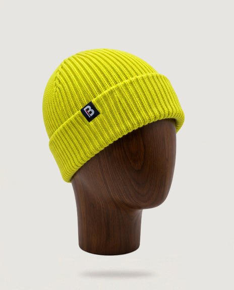 Bonnet Mérinos jaune anis