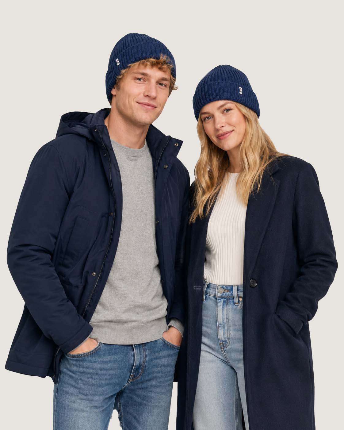 Bonnet laine bleu