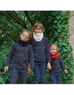 Accessoires Garcon, Bonnet Enfant En Laine Et Coton Avec Badge Crocodile  Bleu Marine / Blanc • Qrn