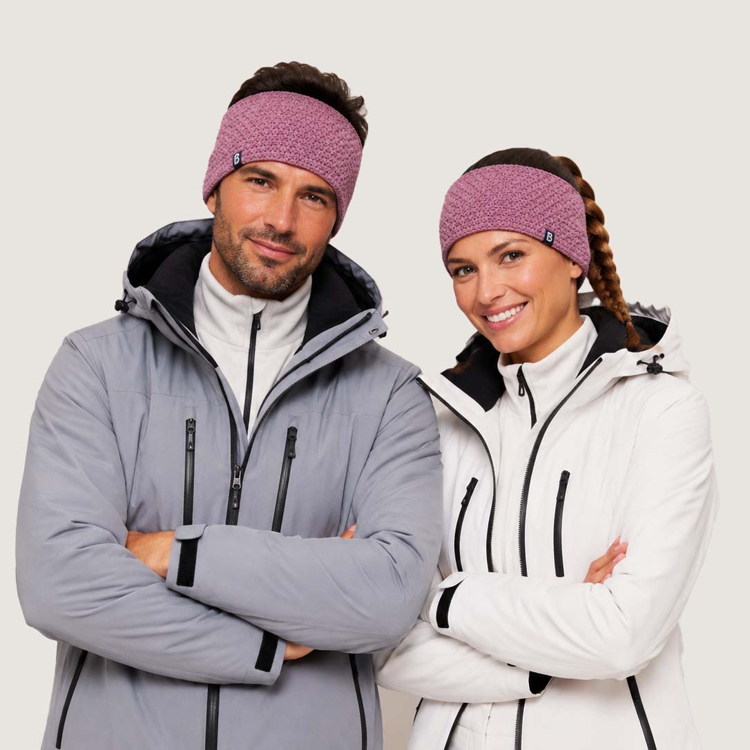 Bandeau ski rose