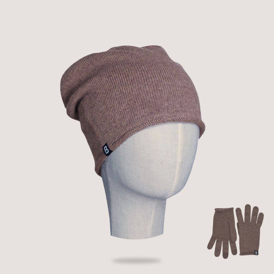 Bonnet et Gants cachemire - Blanc Bonnet