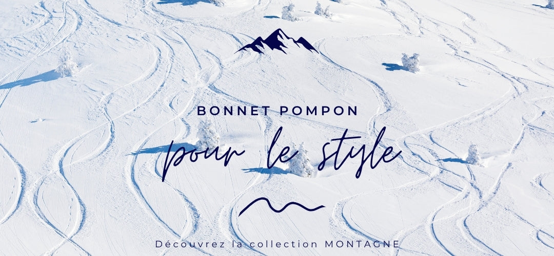 Bonnet pompon montagne