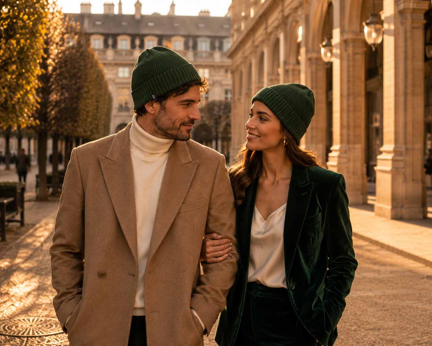 Bonnet vintage vert