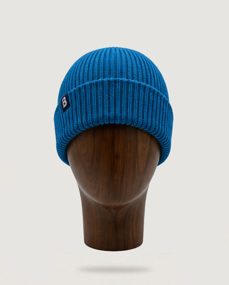 Bonnet Mérinos bleu cobalt