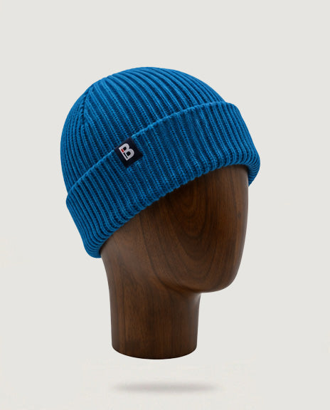 Bonnet Mérinos bleu cobalt