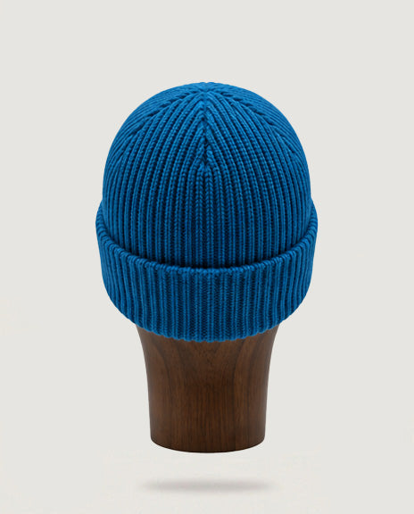 Bonnet Mérinos bleu cobalt