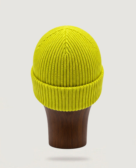 Bonnet Mérinos jaune anis