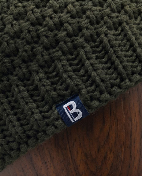 Bonnet Pompon kaki