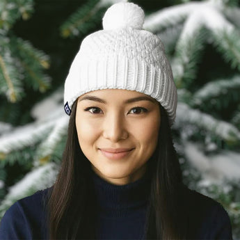 Bonnet Blanc Pompon