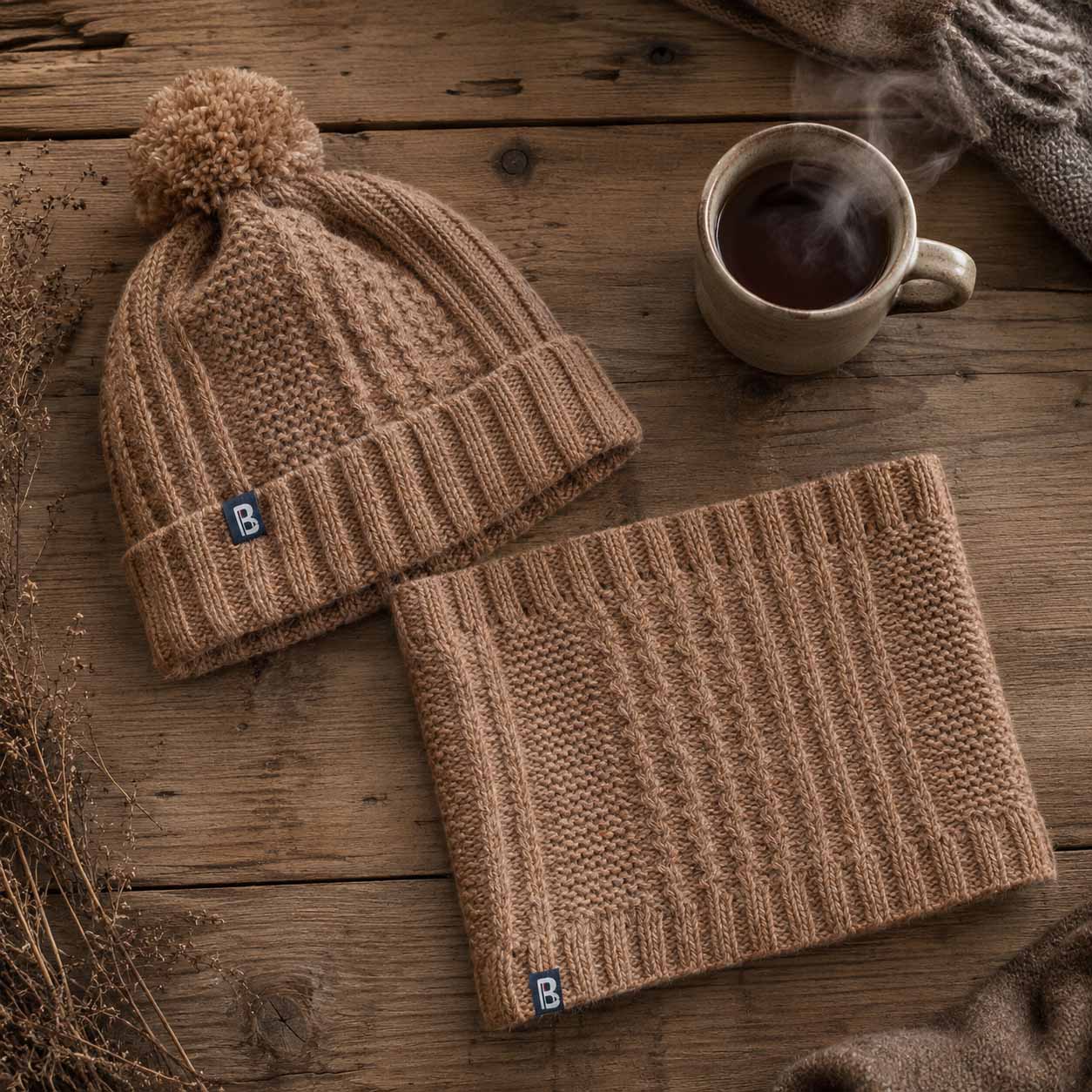 Bonnet tour de cou laine française