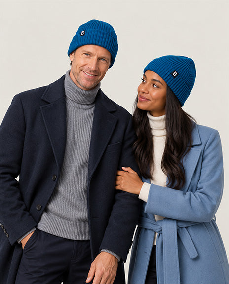 Bonnet Mérinos bleu cobalt