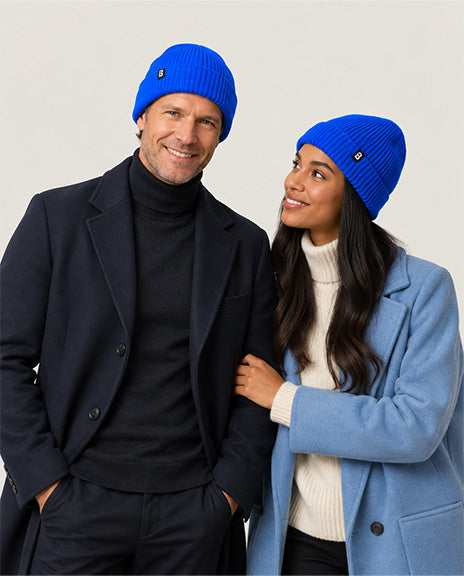 Bonnet Mérinos bleu électrique