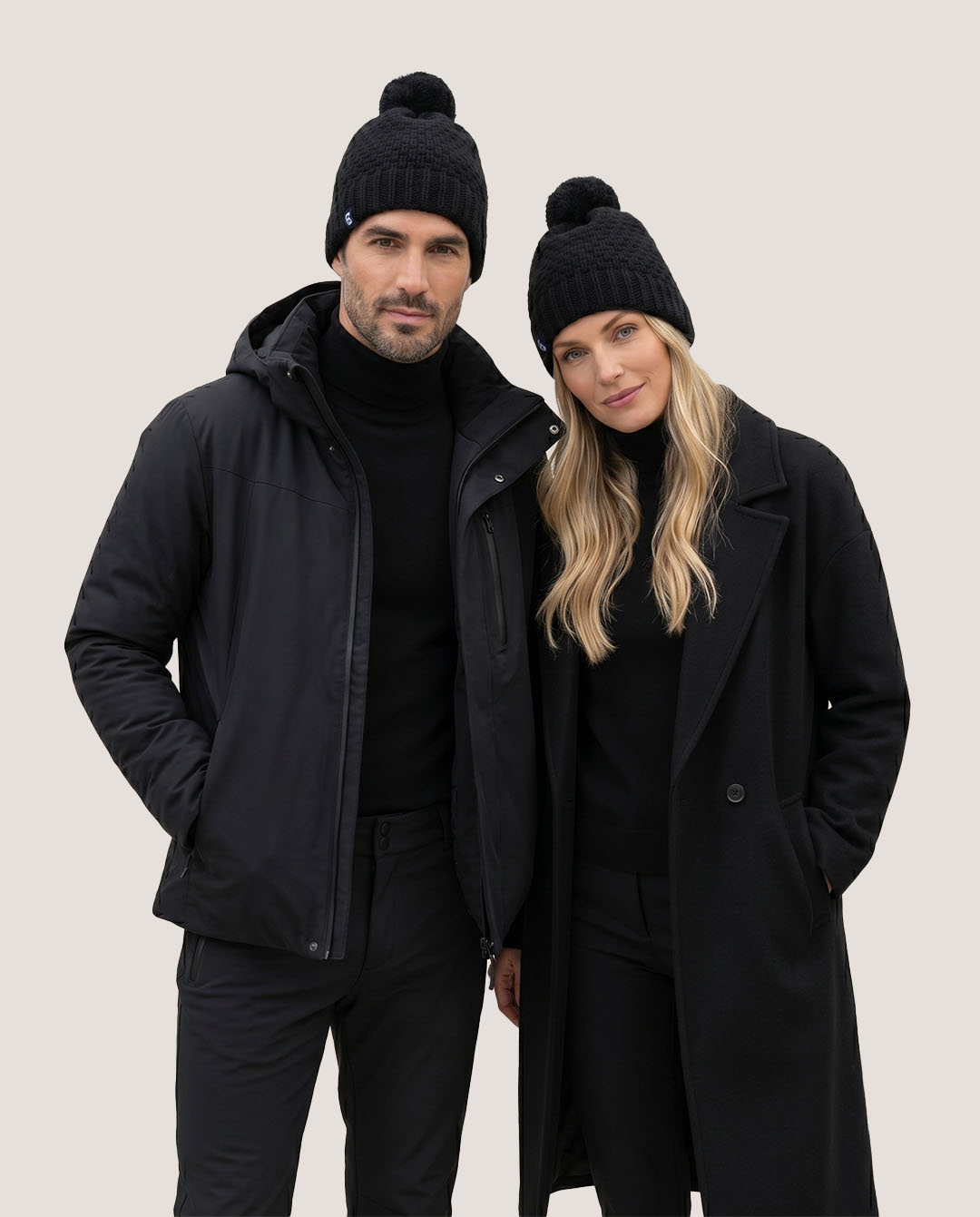 Bonnet pompon noir
