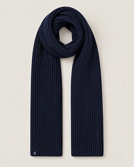 écharpe Mérinos bleu marine